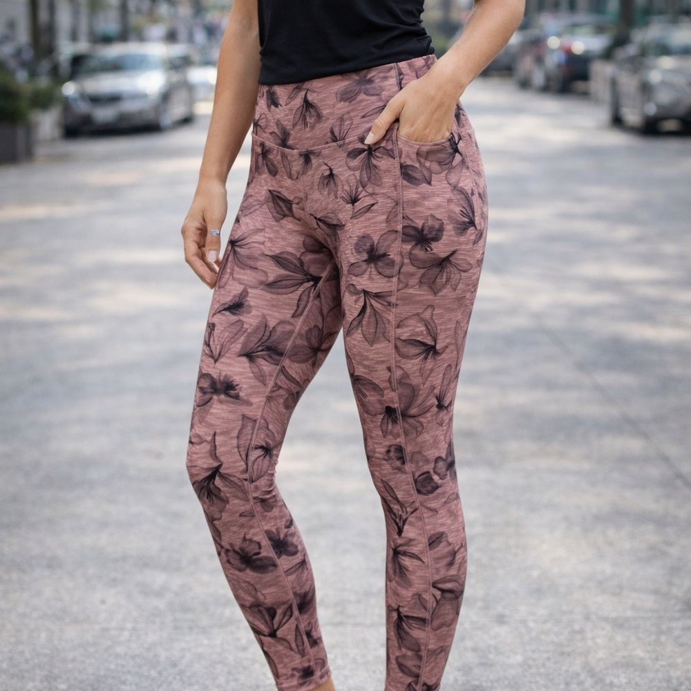 Athleta Salutation Stash Pocket II Floral Leggings women’s XS NWT